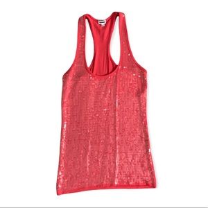 Kismet Pink Sequence Tank Top - XS